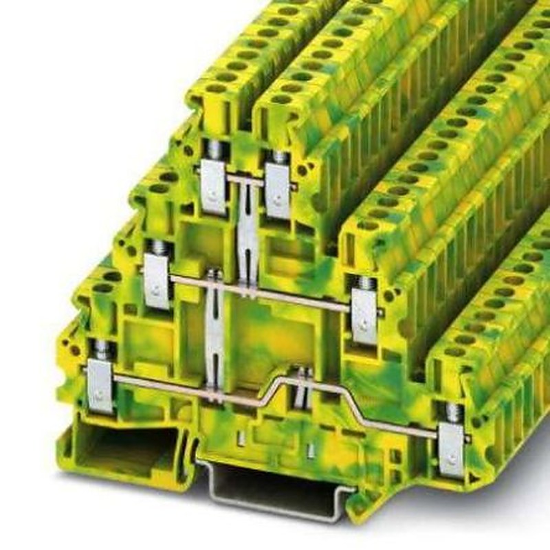 Phoenix Contact 6-Way DIN Rail Ground Terminal Block, 4mm², 12AWG, 26 AWG Wire, Screw, Polyamide Housing