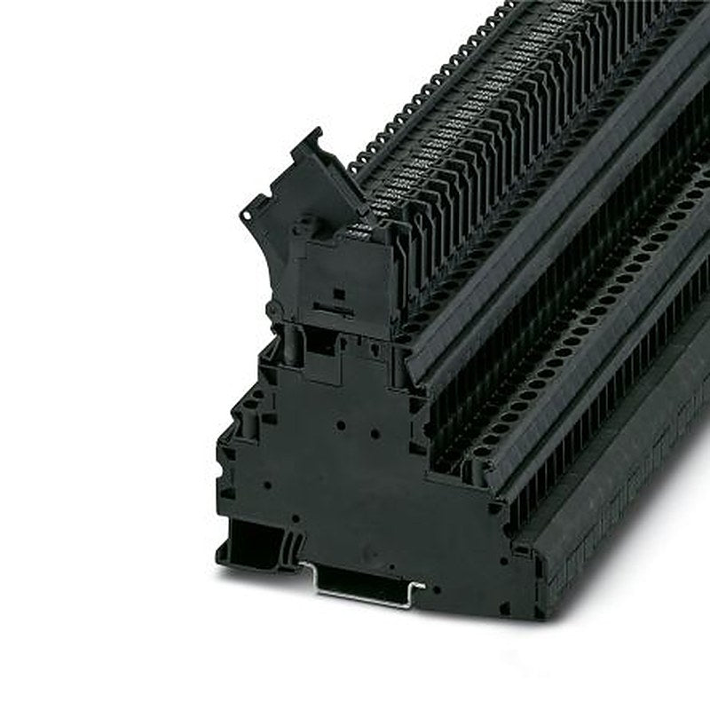 Phoenix Contact 3214368 UT 4 - L/HESILA Series Fuse Modular Terminal Block Black, 4mm², 2-Level Fused, Screw, ATEX,