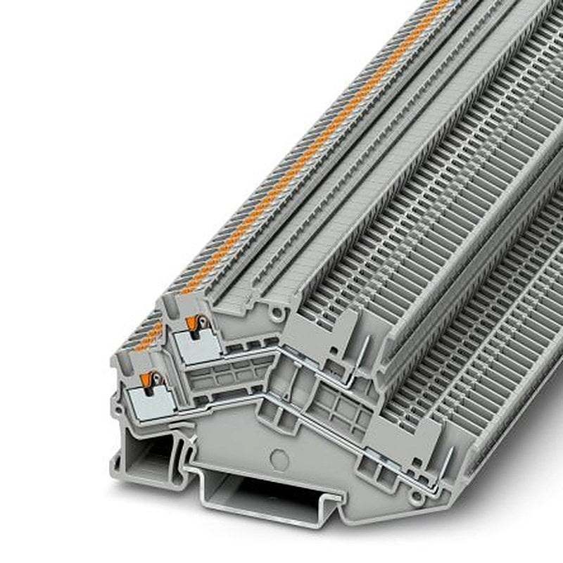 Phoenix Contact 3214495 PTTBS 1.5/S/2P Series Double Level Terminal Block Grey, 0.14mm², 1.5 mm², 2-Level, Push-in