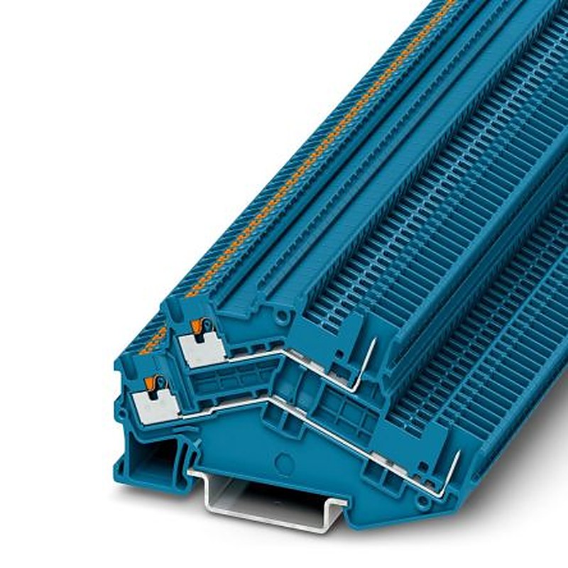 Phoenix Contact 3214505 PTTBS 1.5/S/2P BU Series Double Level Terminal Block Blue, 0.14mm², 1.5 mm², 2-Level, Push-in