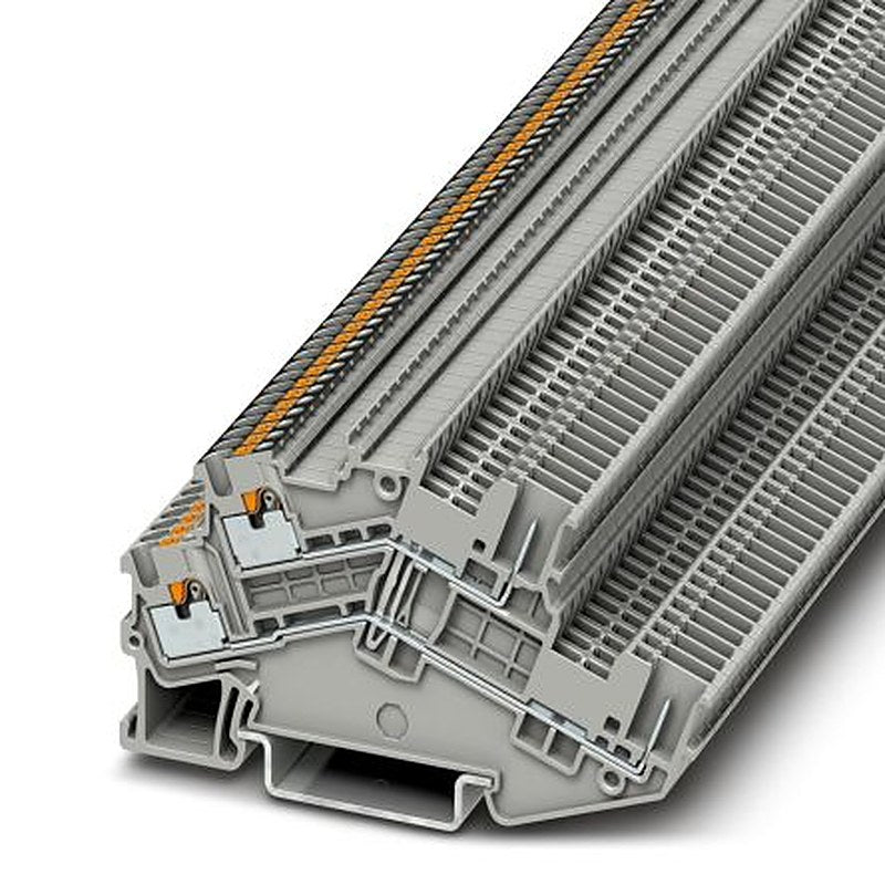 Phoenix Contact 3214521 PTTBS 1.5/S/2P-PV Series Double Level Terminal Block Grey, 0.14mm², 1.5 mm², 1-Level, Push-in