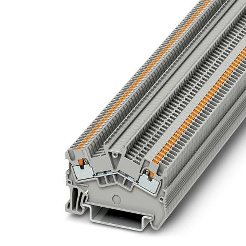 Phoenix Contact 3214547 PTS 1.5/S Series Feed Through Terminal Block Grey, 1.5mm², 1-Level, Push-in, IECEx/ATEX
