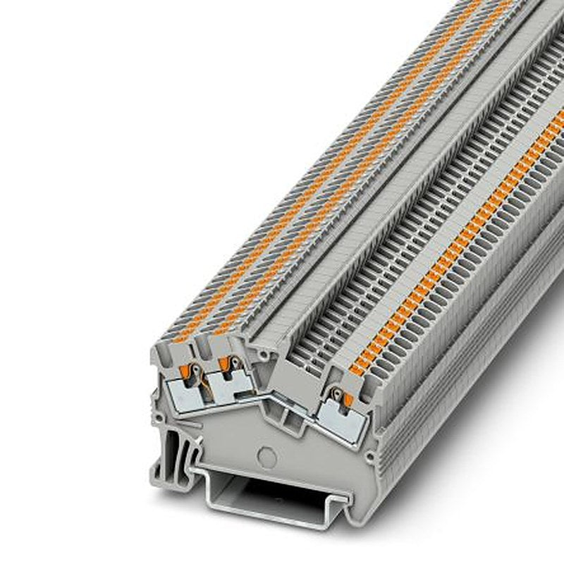 Phoenix Contact 3214589 PTS 1.5/S-TWIN Series Feed Through Terminal Block Grey, 0.14mm², 1.5 mm², 1-Level, Push-in,