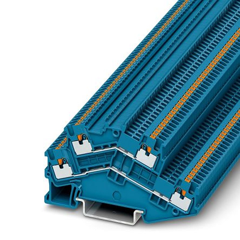 Phoenix Contact 3214660 PTTBS 1.5/S BU Series Double Level Terminal Block Blue, 0.14mm², 1.5 mm², 2-Level, Push-in,