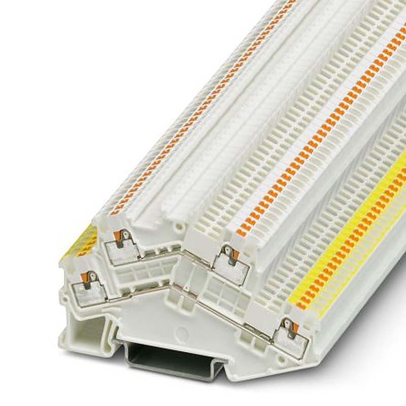 Phoenix Contact 3214661 PTTBS 1.5/S WH/U-YE/O-WH Series Double Level Terminal Block White, 0.14mm², 1.5 mm², 2-Level,
