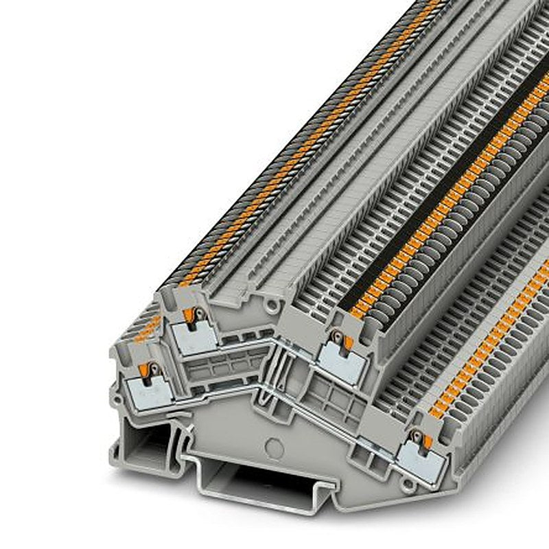 Phoenix Contact 3214686 PTTBS 1.5/S-PV Series Double Level Terminal Block Grey, 0.14mm², 1.5 mm², 2-Level, Push-in