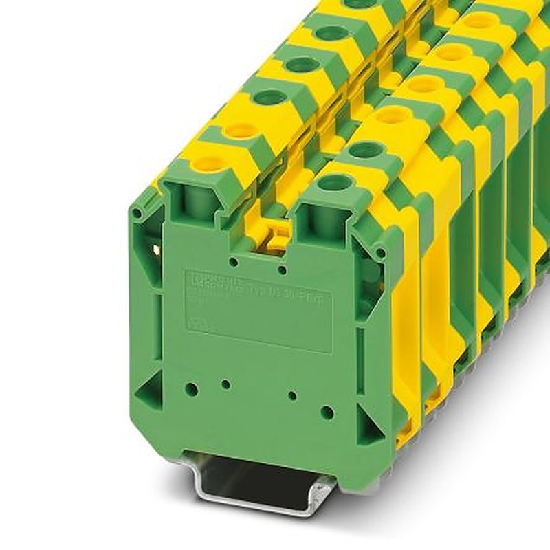 Phoenix Contact 3215928 UT 35-PE/S Series Earth Terminal Block Green, Yellow, 1.5mm², 35 mm², 1-Level, Screw