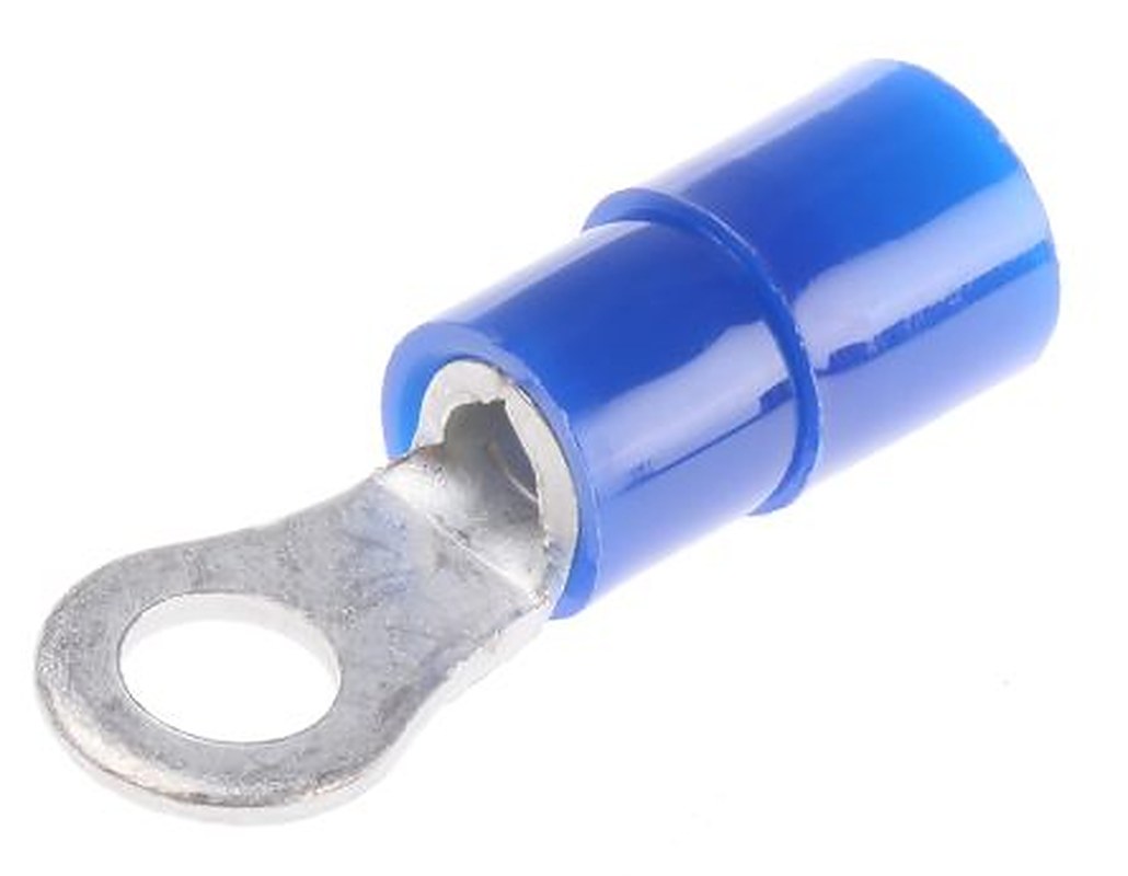 Phoenix Contact, C-RCI 2.5/M3.5 Insulated Ring Terminal, M3.5 Stud Size 16 AWG 14 AWG Wire Size, Blue