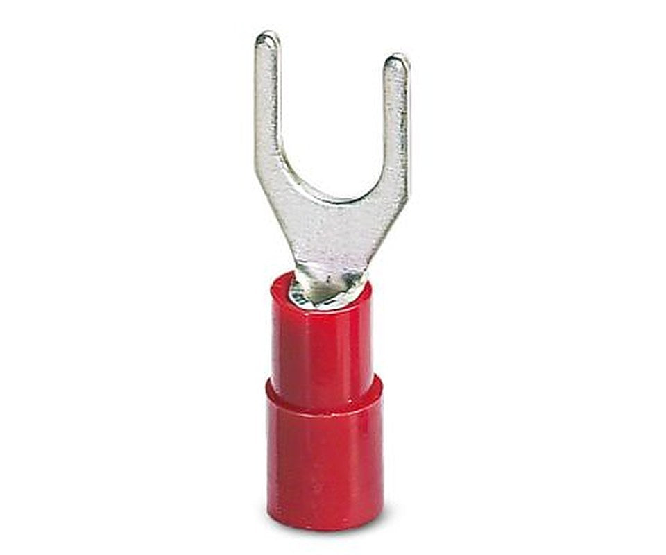 Phoenix Contact, C-FCI 1.5/M4 Insulated Crimp Spade Connector, M4 Stud Size Polyamide, Red