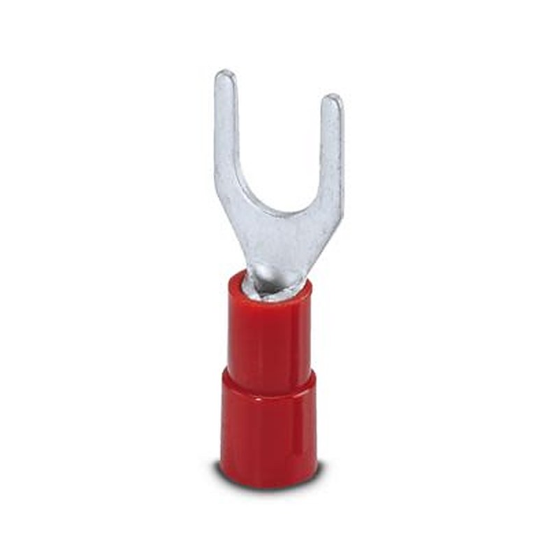 Phoenix Contact, C-FCI Insulated Fork Terminal, 20 AWG to 15 AWG, M5 Stud Size Polyamide, Red