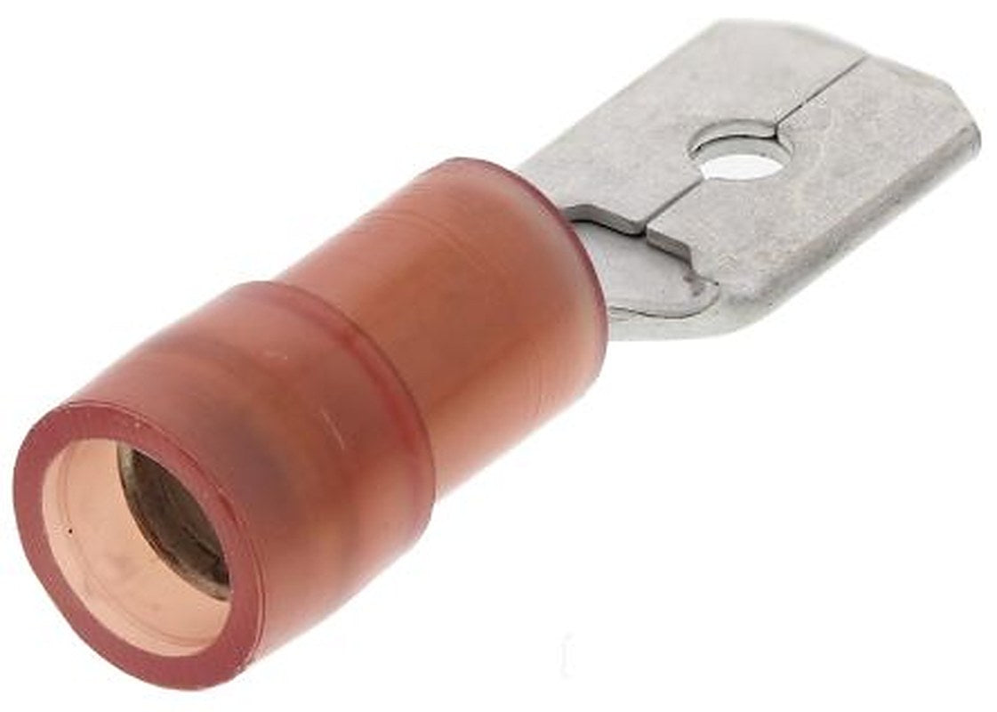 Phoenix Contact C-SCMI Red Insulated Male Spade Connector, Crimp, 6.3 x 0.8 mm Tab Size
