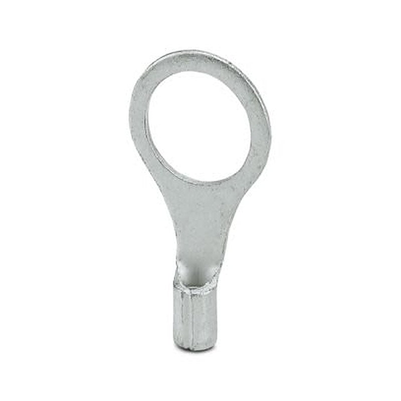 Phoenix Contact, C-RC 1/M8 Uninsulated Ring Terminal, M8 Stud Size 20 AWG 17 AWG Wire Size, Silver