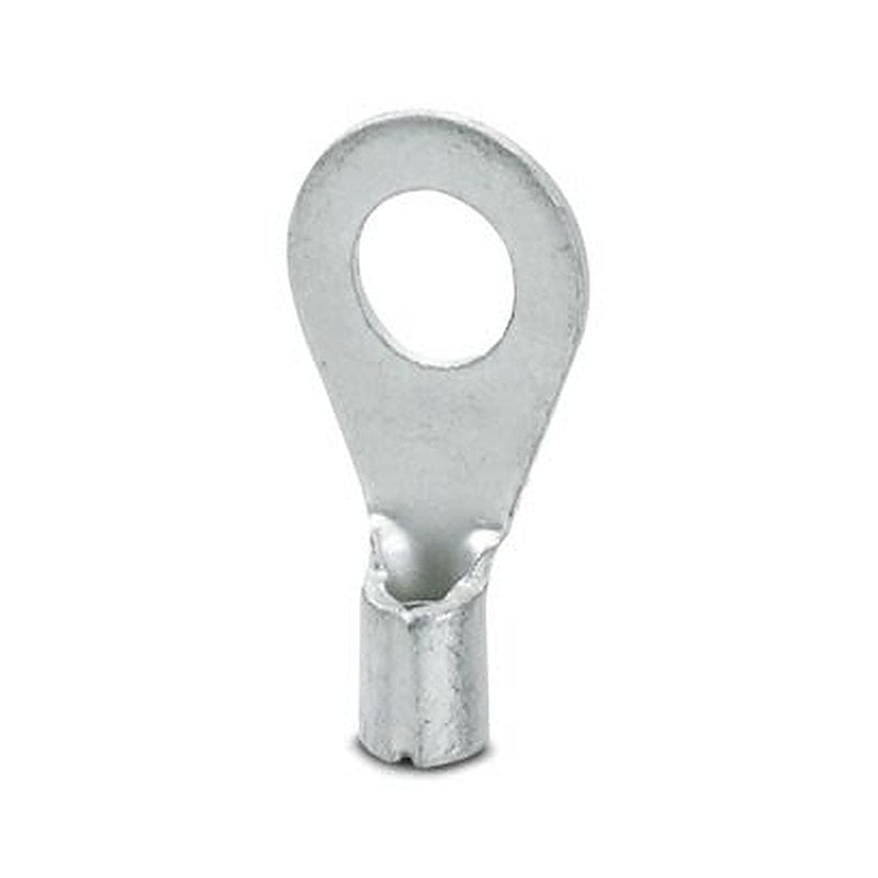 Phoenix Contact Uninsulated Ring Terminal, M5 Stud Size 17 AWG 14 AWG Wire Size, Silver