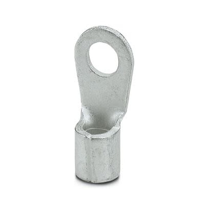 Phoenix Contact, C-RC 6/M4 Uninsulated Ring Terminal, M4 Stud Size 14 AWG 10 AWG Wire Size, Silver