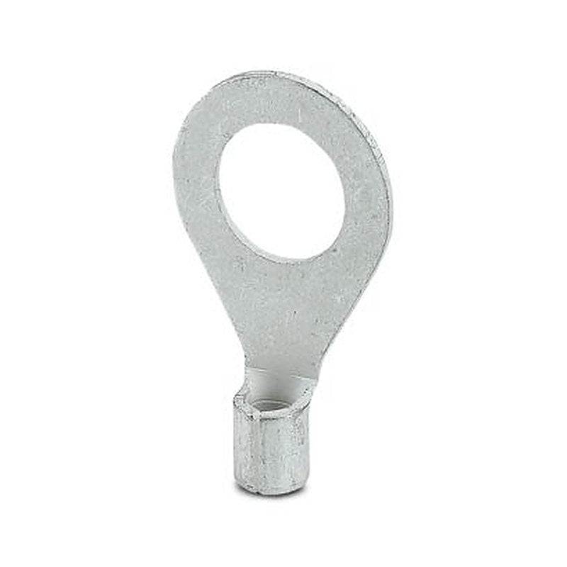 Phoenix Contact, C-RC 6/M10 Uninsulated Ring Terminal, M10 Stud Size 14 AWG 10 AWG Wire Size, Silver