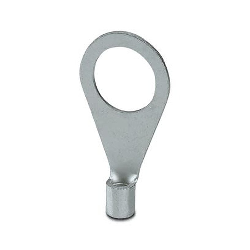 Phoenix Contact, C-RC 6/M12 Uninsulated Ring Terminal, M12 Stud Size 14 AWG 10 AWG Wire Size, Silver