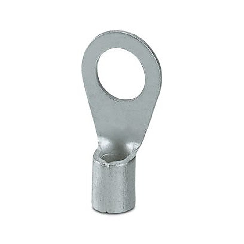 Phoenix Contact, C-RC 10/M8 Uninsulated Ring Terminal, M8 Stud Size 8 AWG 8 AWG Wire Size, Silver