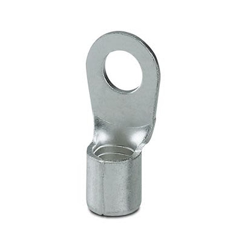 Phoenix Contact, C-RC Uninsulated Ring Terminal, M8 Stud Size 4 AWG 4 AWG Wire Size, Silver