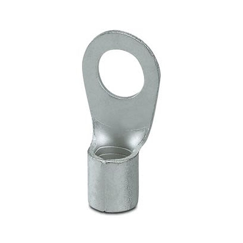 Phoenix Contact, C-RC 25/M10 Uninsulated Ring Terminal, M10 Stud Size 4 AWG 4 AWG Wire Size, Silver