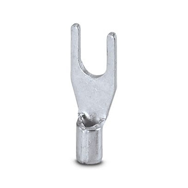 Phoenix Contact, C-FC Uninsulated Fork Terminal, 20 AWG to 17 AWG, M3.5 Stud Size, Silver