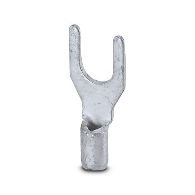 Phoenix Contact, C-FC Uninsulated Fork Terminal, 20 AWG to 17 AWG, M4 Stud Size, Silver
