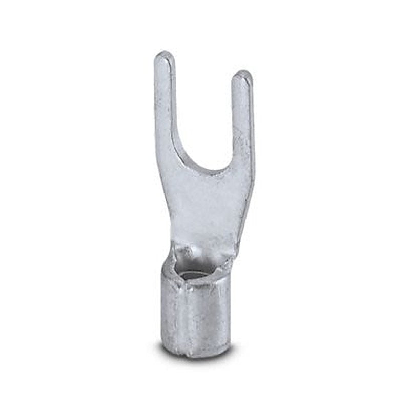 Phoenix Contact, C-FC Uninsulated Fork Terminal, 17 AWG to 13 AWG, M3.5 Stud Size, Silver