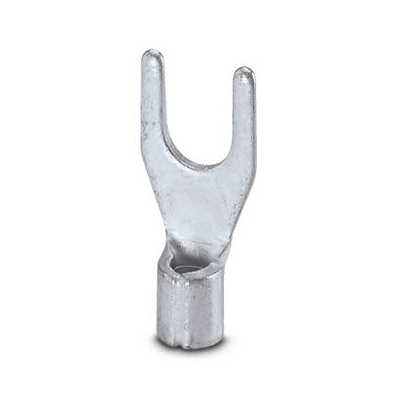 Phoenix Contact, C-FC Uninsulated Fork Terminal, 17 AWG to 13 AWG, M4 Stud Size, Silver