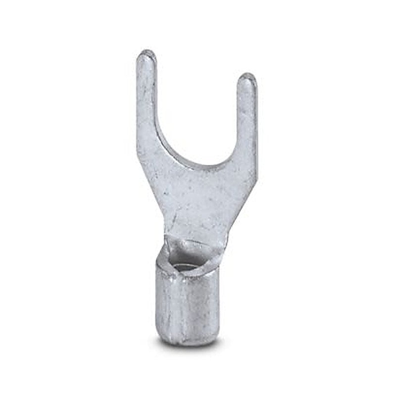 Phoenix Contact, C-FC Uninsulated Fork Terminal, 17 AWG to 13 AWG, M5 Stud Size, Silver
