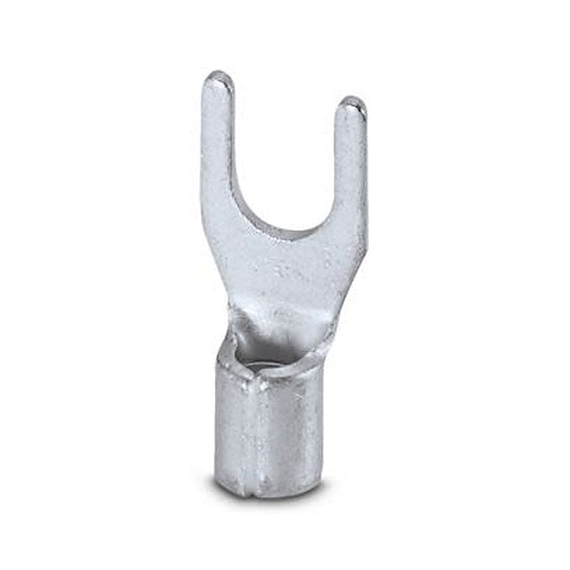 Phoenix Contact, C-FC Uninsulated Fork Terminal, 13 AWG to 9 AWG, M5 Stud Size, Silver