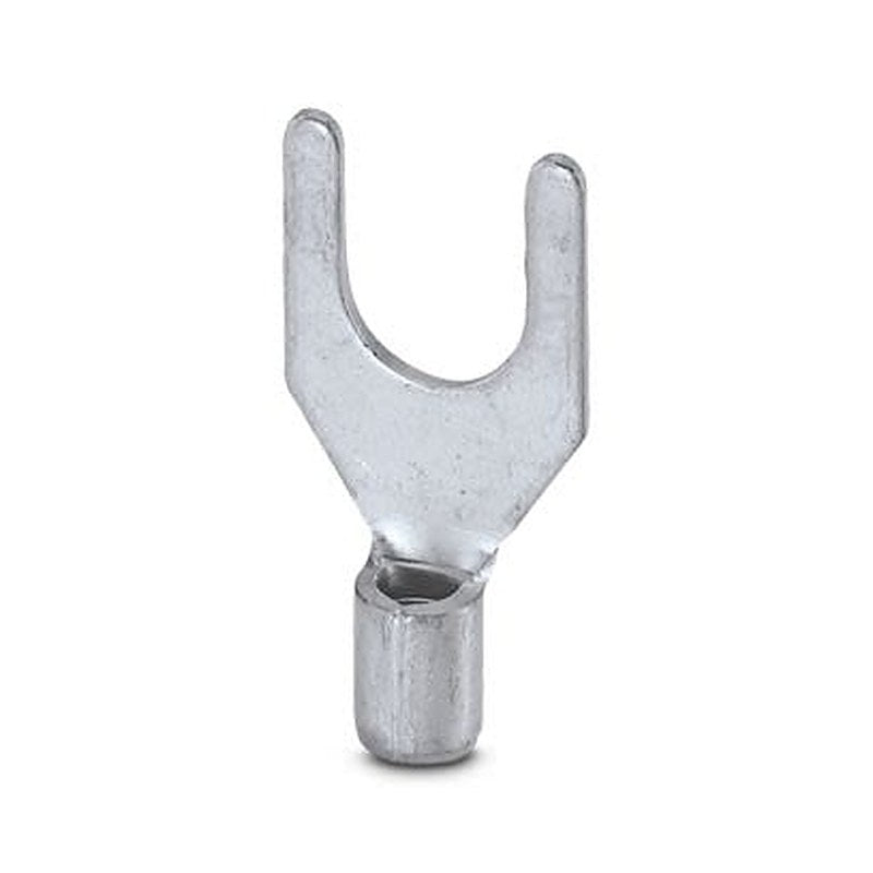 Phoenix Contact, C-FC Uninsulated Fork Terminal, 13 AWG to 9 AWG, M8 Stud Size, Silver