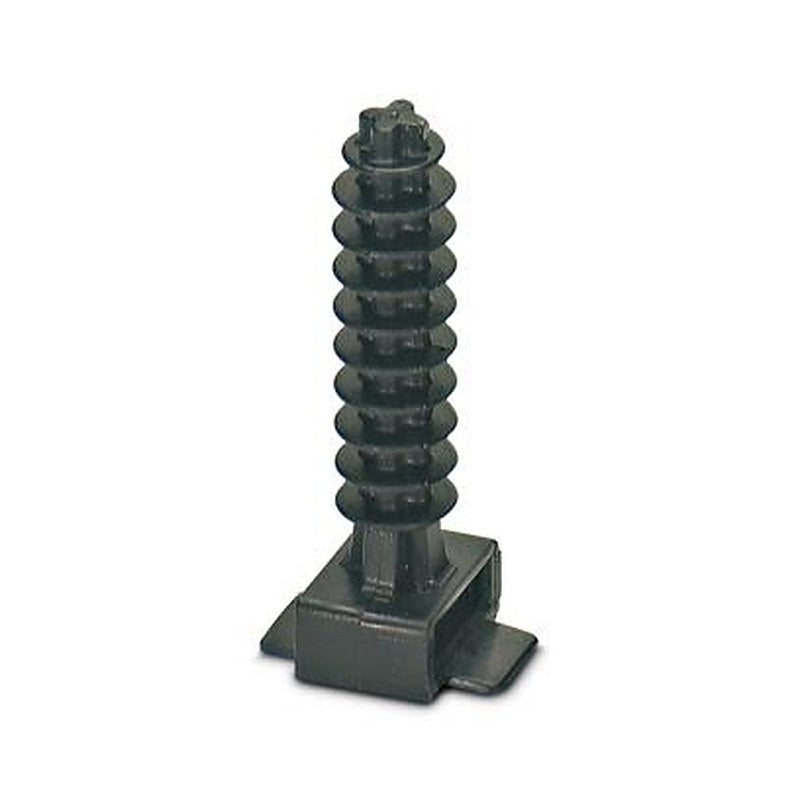Phoenix Contact Black Drive In Cable Tie Mount 9 mm x 20mm x 13 mm