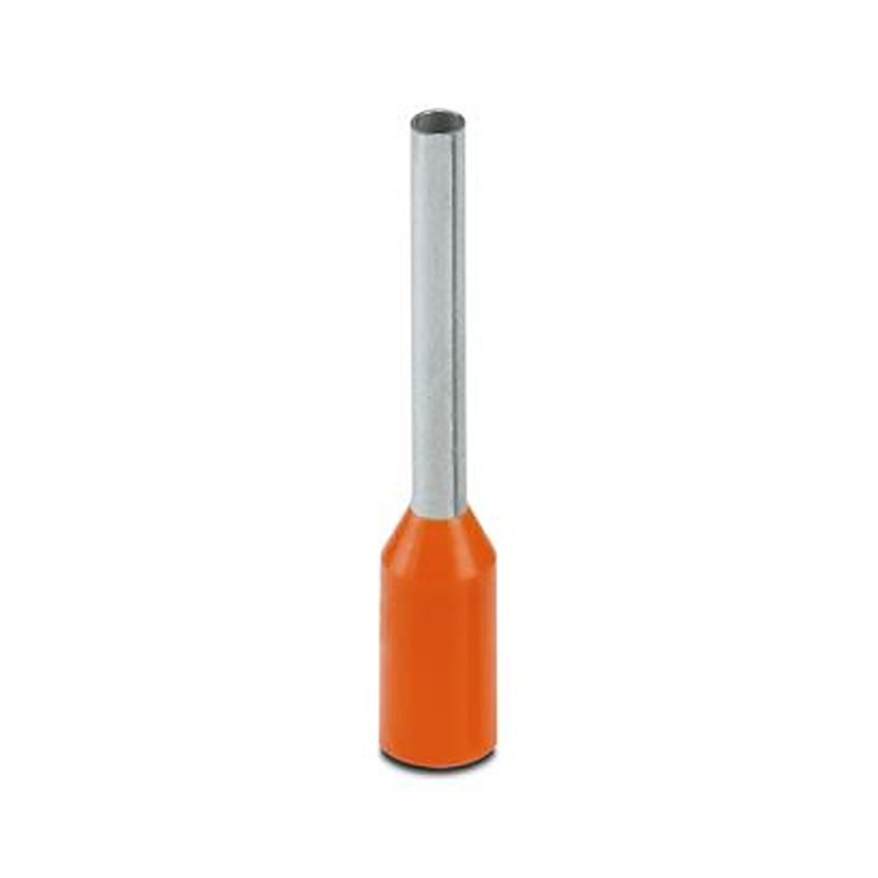 Phoenix Contact Insulated Ferrule, 10 mm Pin Length, 1.1 mm Pin Diameter, Orange to 20 AWG Wire Size