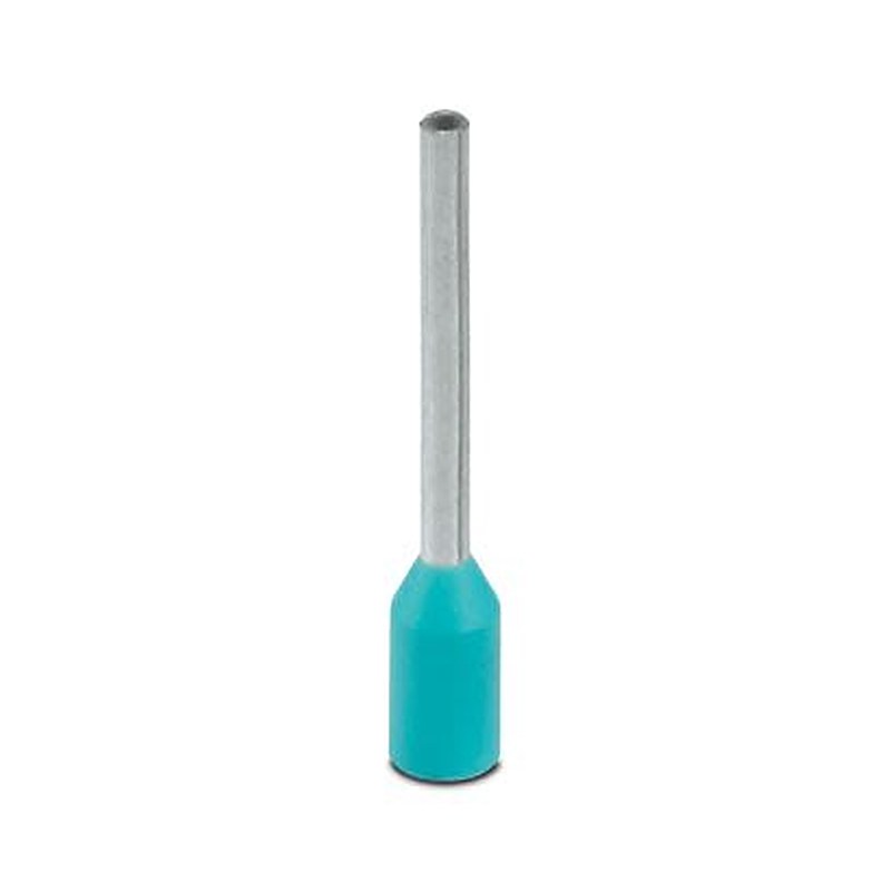 Phoenix Contact Insulated Ferrule, 10 mm Pin Length, 0.8 mm Pin Diameter, Turquoise to 22 AWG Wire Size