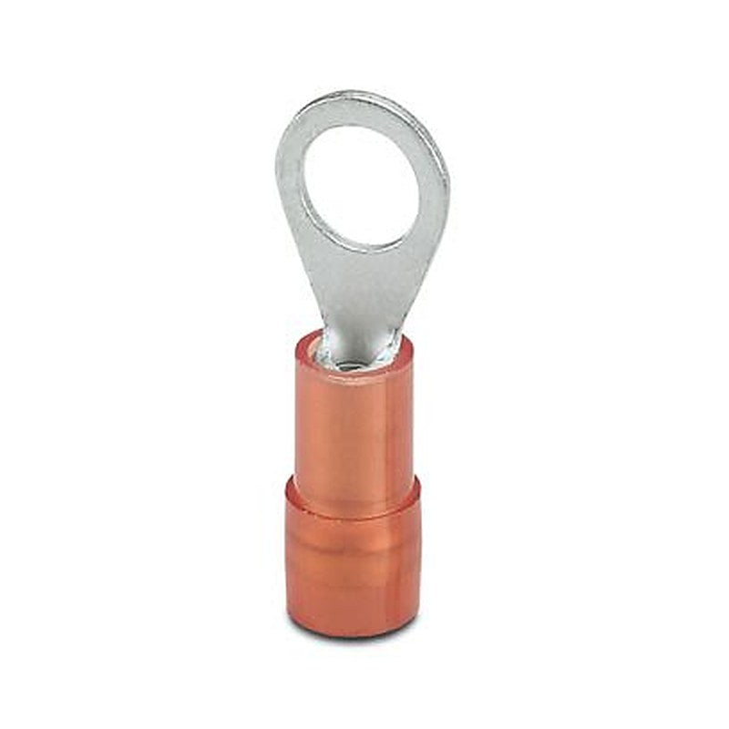 Phoenix Contact Insulated Ring Terminal, M5 Stud Size 20 AWG 16 AWG Wire Size, Red