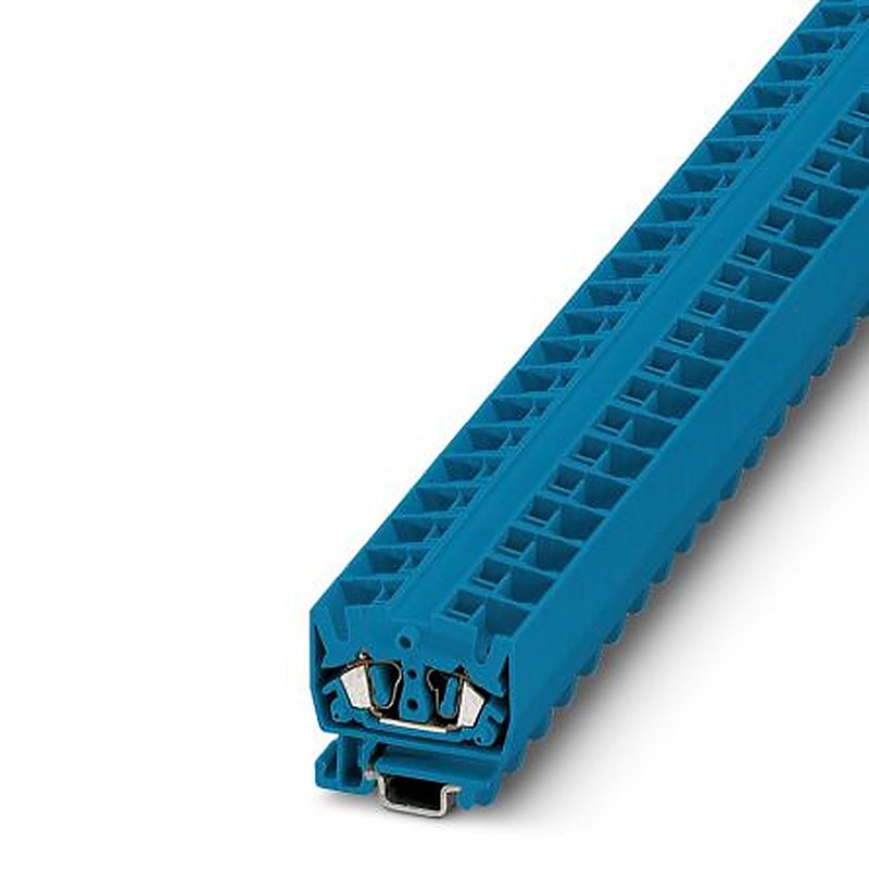 Phoenix Contact 3244229 MSDB 2.5 BU Series Feed Through Terminal Block Blue, 1-Level, Spring Cage