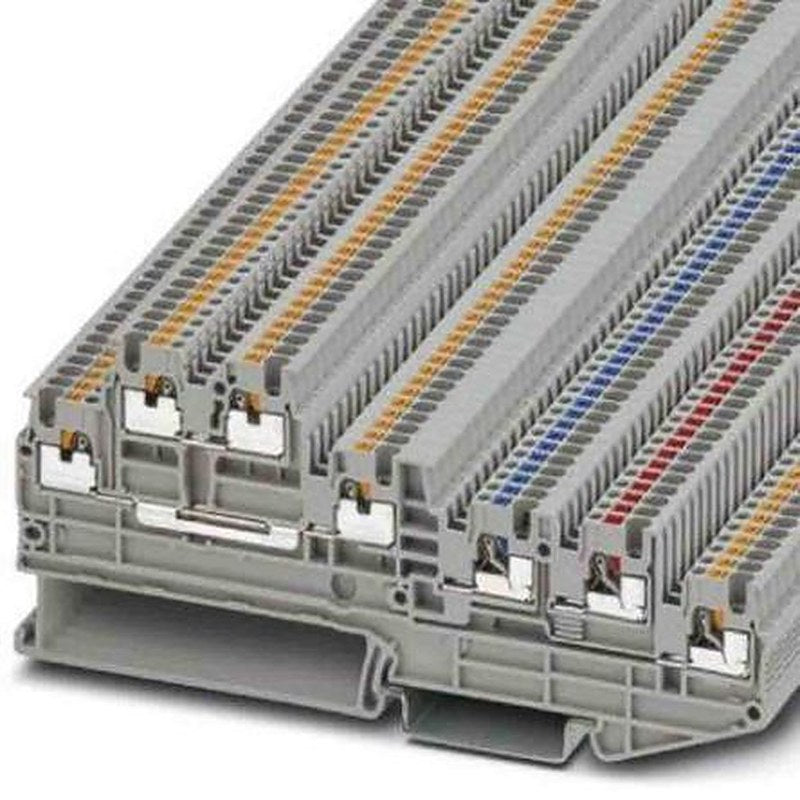 Phoenix Contact 3244470 DIN Rail Terminal Block Grey, 0.14mm², 1.5 mm², 5-Level, Push-in