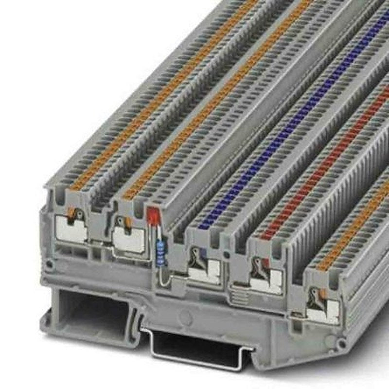 Phoenix Contact 3244517 PTIO Series DIN Rail Terminal Block Grey, 1.5mm², 4-Level, Push-in