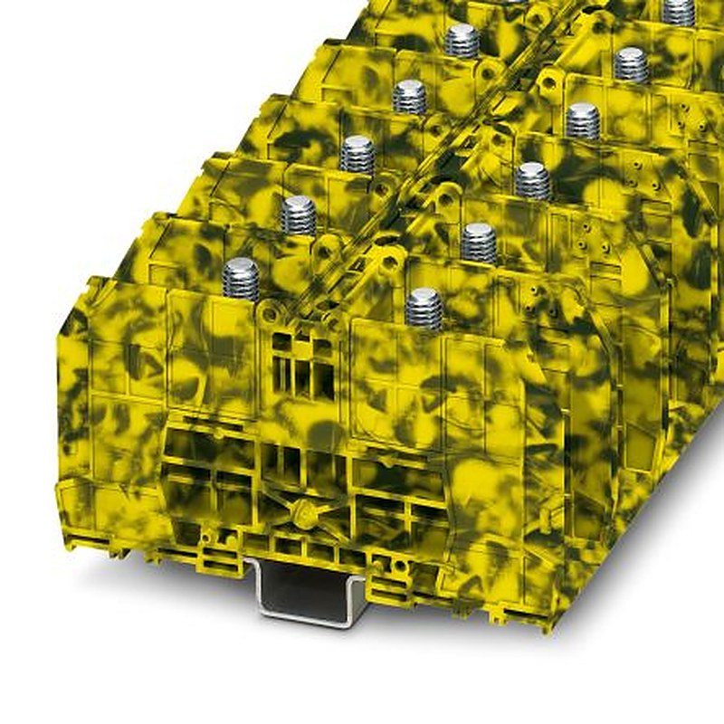 Phoenix Contact 3244615 RBO 10-FE Series High Current Connector Black, Yellow, 150mm², 6 mm², 1-Level, Bolt