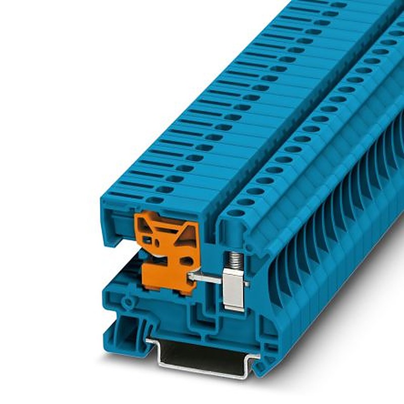 Phoenix Contact 3245037 UTN6 Series Disconnect Terminal Block Blue, 0.2mm², 10 mm², 1-Level, Screw