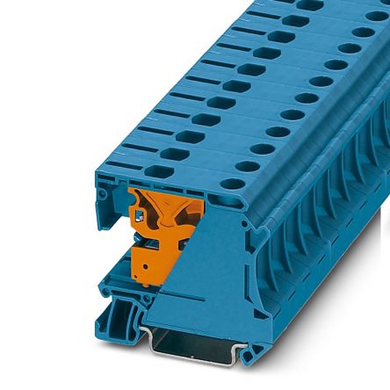 Phoenix Contact 3245053 UTN 16 Series Disconnect Terminal Block Blue, 25mm², 6 mm², 1-Level, Screw