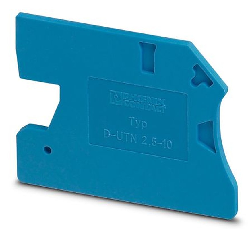 Phoenix Contact D-UTN 2.5/10 Series End Cover for Use with 5, UTN 10 terminal blocks, UTN 2, UTN 4, UTN 6