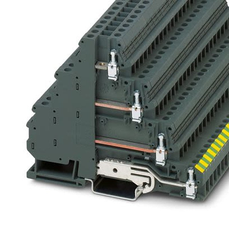 Phoenix Contact 3246833 TB Series Motor Connection Terminal Dark Grey, 3-Level, Screw, EFUP-E