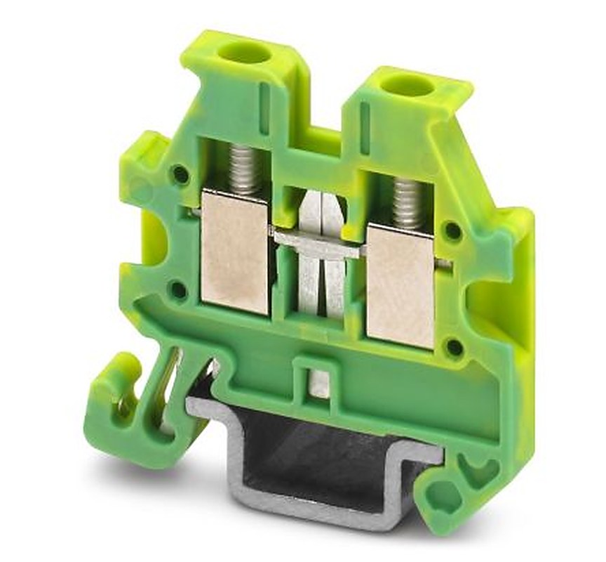 Phoenix Contact 3248027 Earth Terminal Block Yellow, Green, 2-Level, Screw