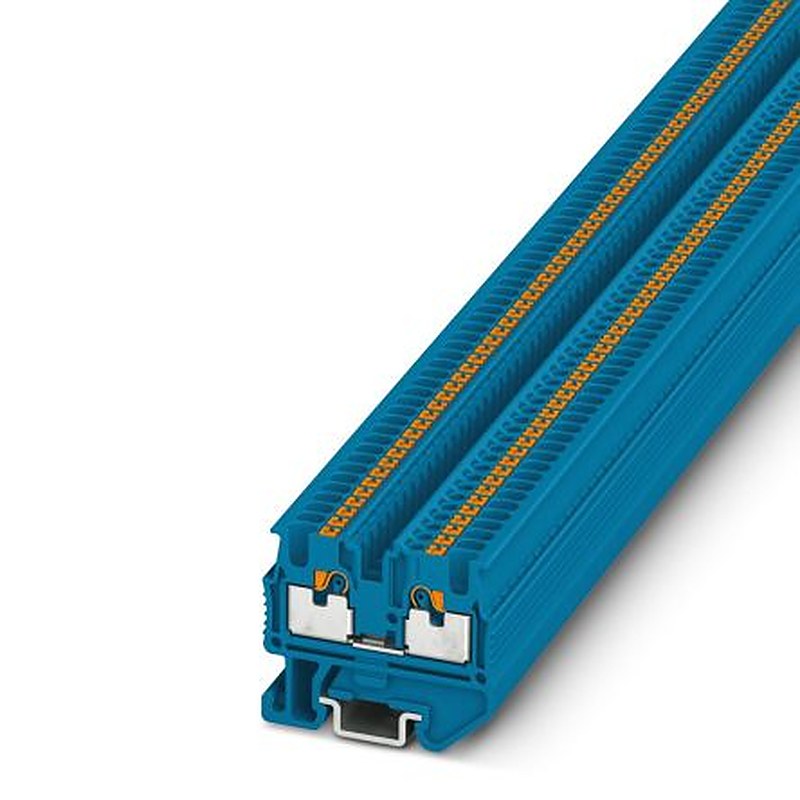 Phoenix Contact 3248101 MPT 1.5/S BU Series Feed Through Terminal Block Blue, 1.5mm², 1-Level, Push-in