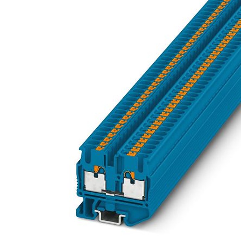 Phoenix Contact 3248126 MPT 2.5 BU Series Feed Through Terminal Block Blue, 2.5mm², 1-Level, Push-in