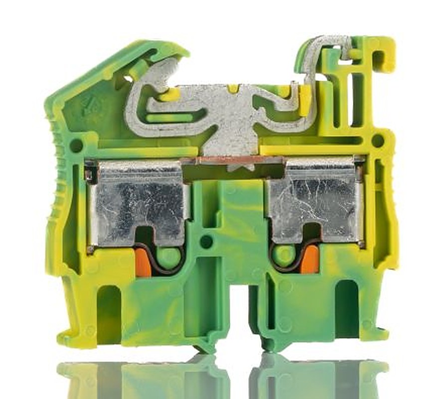 Phoenix Contact 3248130 MPT 2.5-PE Series Earth Terminal Block Green, Yellow, 0.14mm², 4 mm², 1-Level, Push-in,