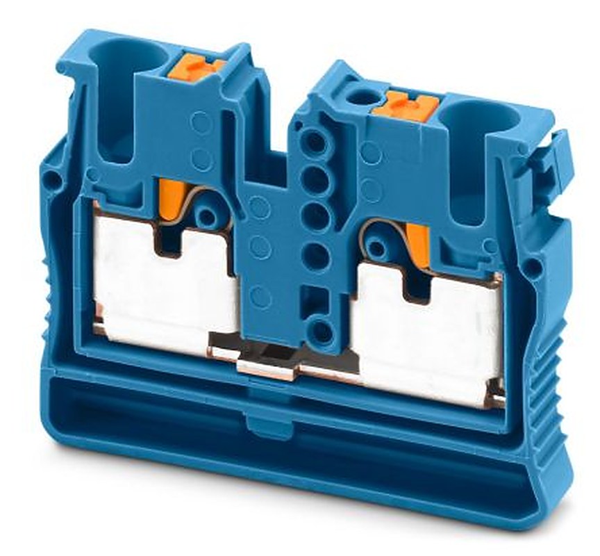 Phoenix Contact 3249006 Feed Through Terminal Block Blue, 0.14mm², 4 mm², 2-Level, Push-in