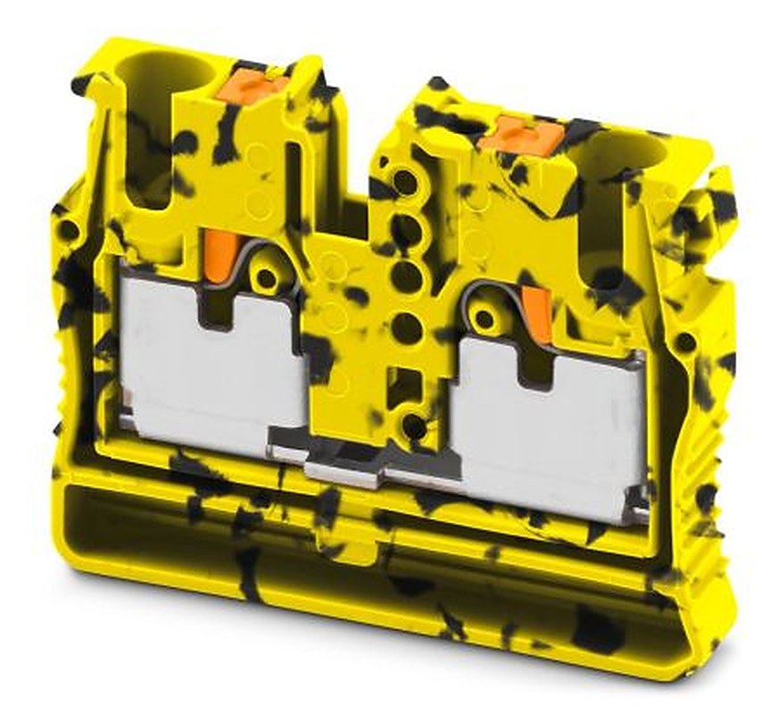 Phoenix Contact 3249007 Feed Through Terminal Block Black, Yellow, 0.14mm², 4 mm², 2-Level, Push-in