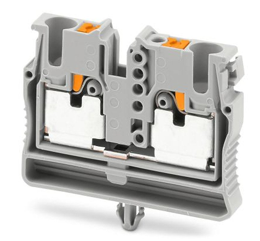 Phoenix Contact 3249011 Feed Through Terminal Block Grey, 0.14mm², 4 mm², 2-Level, Push-in