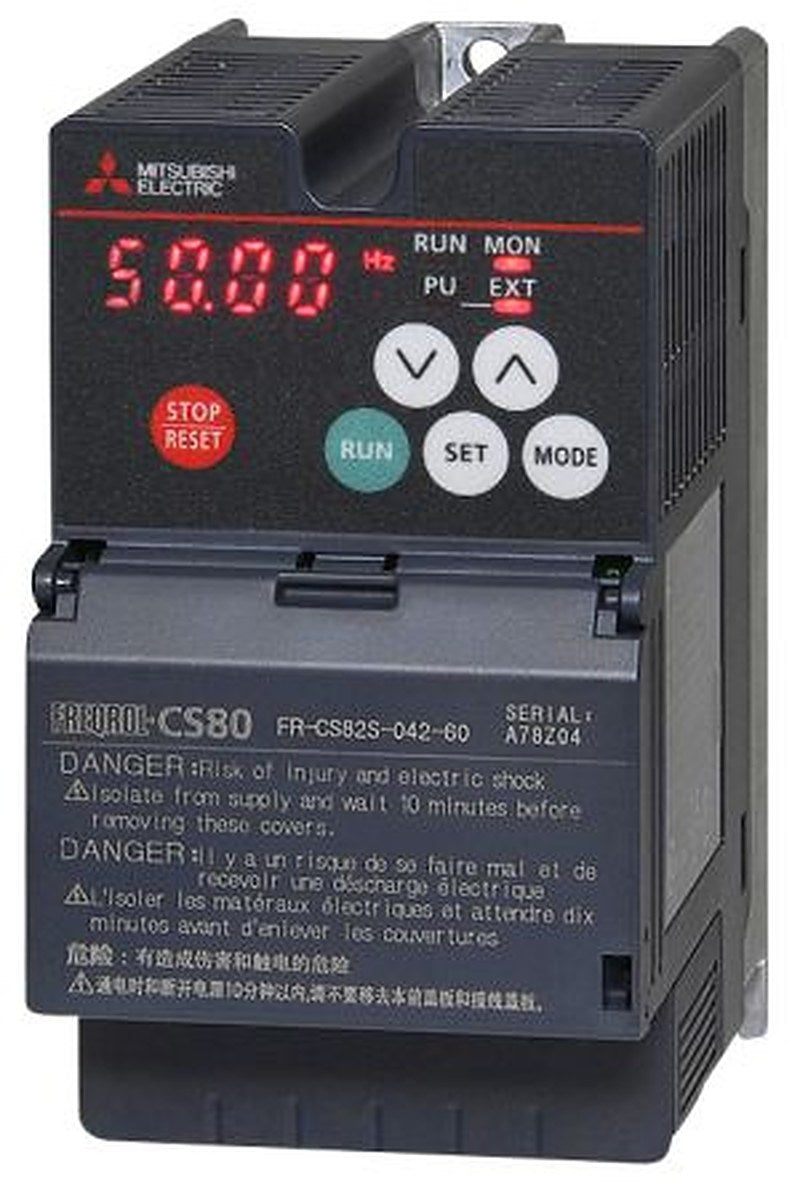 Mitsubishi Electric Inverter Drive, 0.75 kW, 1 Phase, FR-CS80 Series 240V ac 4.2 A
